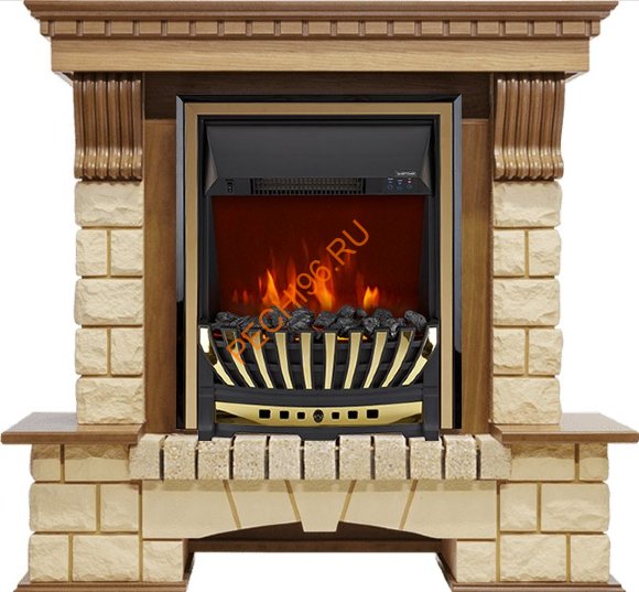 Электрокамин Royal Flame Pierre Luxe дуб/шампань с очагом Aspen