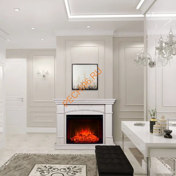 Электрокамин RealFlame History 25,5 WT с очагом Evrika 25,5 LED