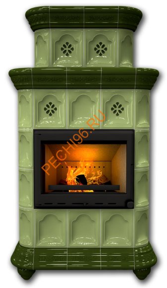 Печь-камин КимрПечь Истра центральный двухъярусный Олива Печь-камин КимрПечь Истра центральный двухъярусный Олива