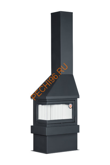 Печь-камин ЭкоКамин ПРАГА угловой, шамот белый