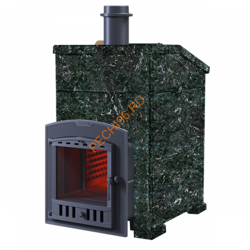 Печь банная Гефест Гром 30П2 в облицовке Президент 1200/50 Пироксенит