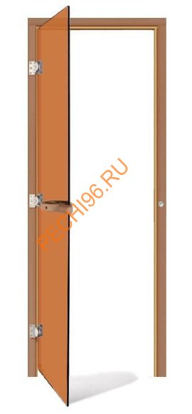 Дверь стеклянная Sawo «бронза» 730-3SGD 7/19 коробка кедр без порога
