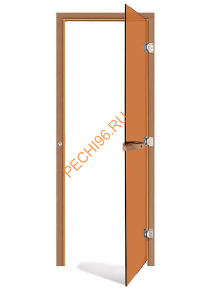 Дверь стеклянная Sawo «бронза» 730-3SGD 7/19 коробка кедр без порога