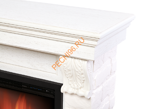 Электрокамин Electrolux Sphere Plus EFP/P-2720RLS с порталом Firelight Forte 25S, камень белый, белёный дуб