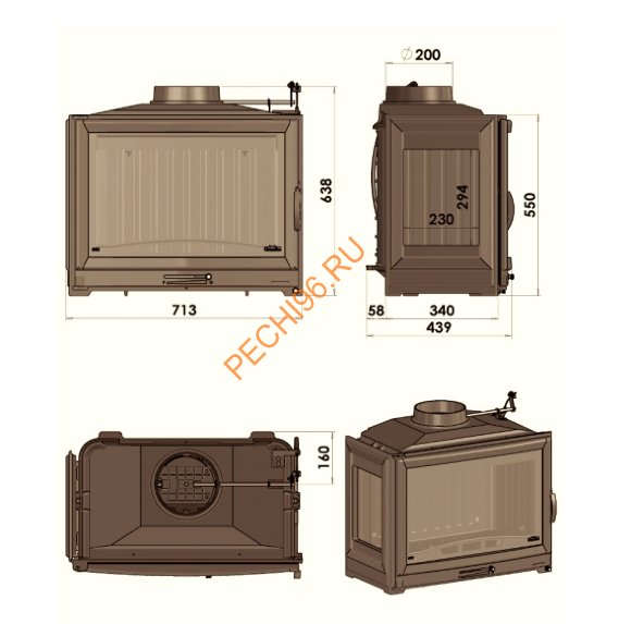 Каминная топка CHAZELLES SOLO D70GV