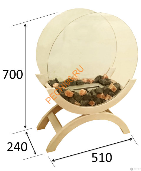 Биокамин ZeFire IRIS средний