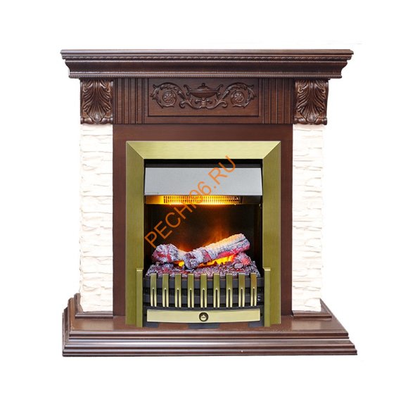 Электрокамин Dimplex Luxemburg с очагом Danville Antique Brass FB2 темный дуб Электрокамин Dimplex Luxemburg с очагом Danville Antique Brass FB2 темный дуб