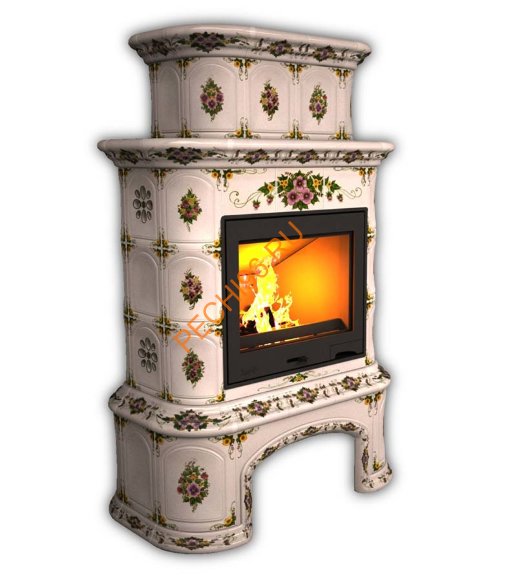 Печь-камин КимрПечь Прованс пристенный двухъярусный Лето с дровником Печь-камин КимрПечь Прованс пристенный двухъярусный Лето с дровником