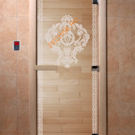 Дверь стеклянная DoorWood «Версаче прозрачная», 1900х800 мм