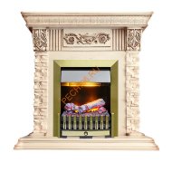 Электрокамин Dimplex Luxemburg с очагом Danville Antique Brass FB2 слоновая кость Электрокамин Dimplex Luxemburg с очагом Danville Antique Brass FB2 слоновая кость