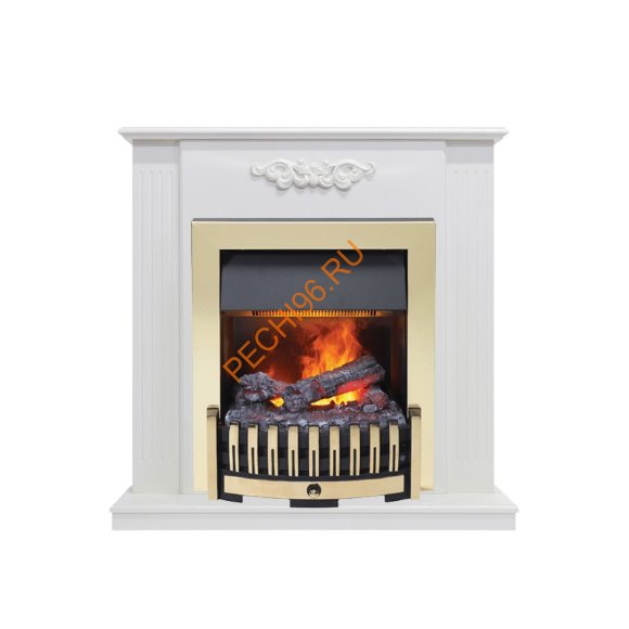 Электрокамин Dimplex Lumsden с очагом Danville Brass FB2 белый дуб