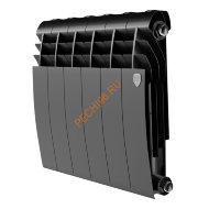 Радиатор биметаллический Royal Thermo BILINER B 350 Чёрный, 6 секций