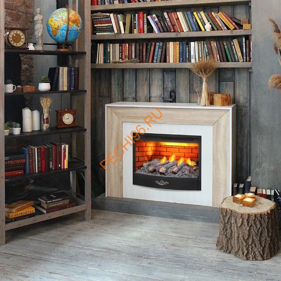 Электрокамин RealFlame Jersey 25,5 GR/WT с очагом 3D Firestar 25,5