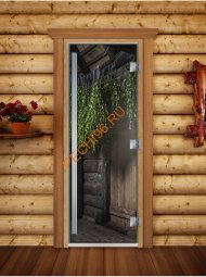 Дверь стеклянная DoorWood «Престиж», 800х2000мм, с фотопечатью «Здоровый дух» Дверь стеклянная DoorWood «Престиж», 800х2000мм, с фотопечатью «Здоровый дух»