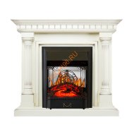 Электрокамин Royal Flame Dallas слоновая кость с патиной с очагом Majestic FX M Электрокамин Royal Flame Dallas слоновая кость с патиной с очагом Majestic FX M