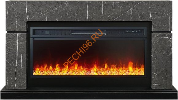 Электрокамин Royal Flame Lindos Stone Touch SFT с очагом Vision 42 LED, серый мрамор Электрокамин Royal Flame Lindos Stone Touch SFT с очагом Vision 42 LED, серый мрамор