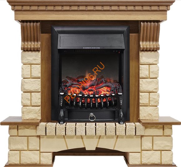 Электрокамин Royal Flame Pierre Luxe дуб/шампань с очагом Fobos FX Электрокамин Royal Flame Pierre Luxe дуб/шампань с очагом Fobos FX