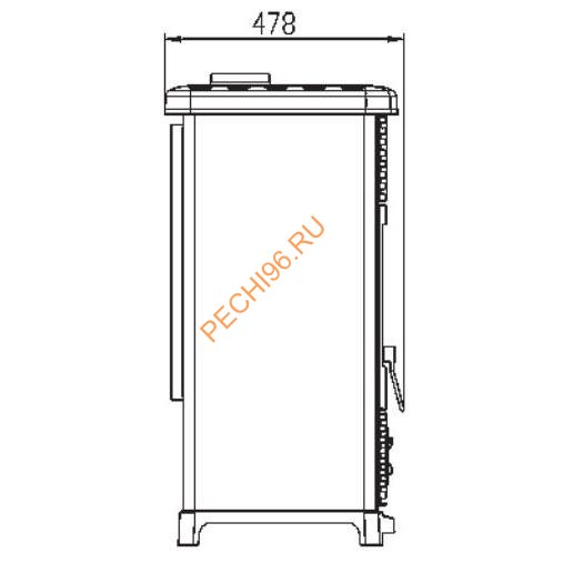 Чугунная печь-камин PLAMEN MAESTRAL N коричневая Чугунная печь-камин PLAMEN MAESTRAL N коричневая