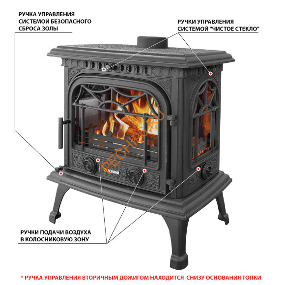 Печь-камин Везувий HR-15Р, Антрацит Печь-камин Везувий HR-15Р, Антрацит