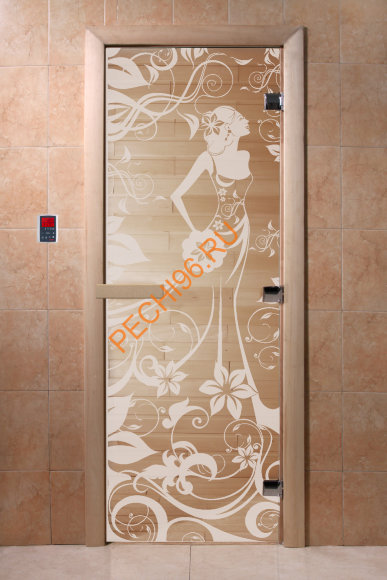 Дверь стеклянная DoorWood «Девушка в цветах прозрачная», 1700х700 мм Дверь стеклянная DoorWood «Девушка в цветах прозрачная», 1700х700 мм