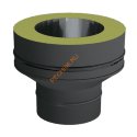 Переходник конус ВУЛКАН VBR термо-моно D120/220 мм, нерж 0.5, черный
