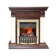 Электрокамин Dimplex Luxemburg с очагом Danville Brass FB2 темный дуб Электрокамин Dimplex Luxemburg с очагом Danville Brass FB2 темный дуб