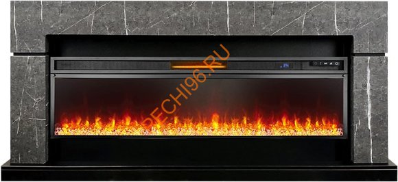 Электрокамин Royal Flame Lindos Stone Touch SFT с очагом Vision 60 LED, серый мрамор Электрокамин Royal Flame Lindos Stone Touch SFT с очагом Vision 60 LED, серый мрамор