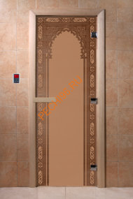 Дверь стеклянная DoorWood «Восточная арка бронза матовая», 1700х700 мм Дверь стеклянная DoorWood «Восточная арка бронза матовая», 1700х700 мм