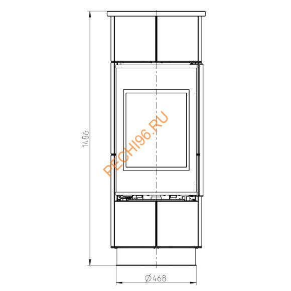 Печь-камин Thorma ATIKA Serpentino EXTRA