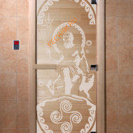 Дверь стеклянная DoorWood «Посейдон прозрачная», 1900х600 мм