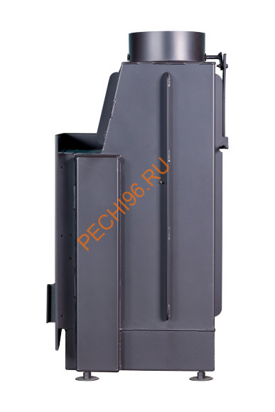 Каминная угловая топка Экокамин Альфа 700 LB/RB два стекла, черный шамот