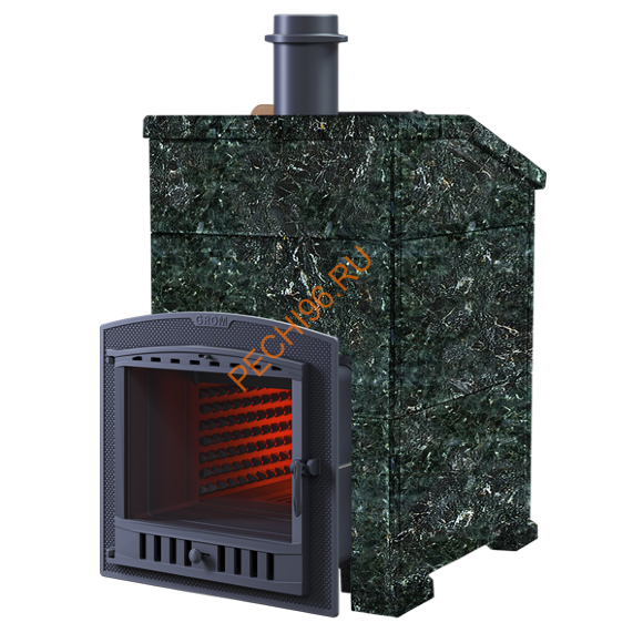 Печь банная Гефест Гром 50П2 в облицовке Президент 1150/40 Пироксенит