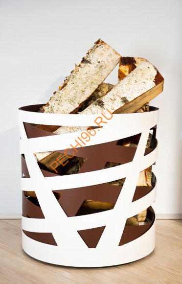 Дровница Fire&Wood Saturn, бело-коричневая Дровница Fire&Wood Saturn, бело-коричневая