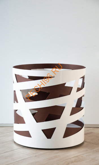 Дровница Fire&Wood Saturn, бело-коричневая Дровница Fire&Wood Saturn, бело-коричневая