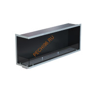 Биокамин угловой 1500х500х300 мм, стекло, рамка нержавейка Биокамин угловой 1500х500х300 мм, стекло, рамка нержавейка