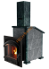 Печь банная Сибирь-премиум 25 (700х700), ТК 400 мм, ЗК, в облицовке Президент талькомагнезит+змеевик
