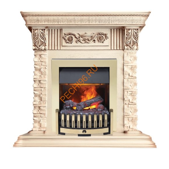 Электрокамин Dimplex Luxemburg с очагом Danville Brass FB2 слоновая кость Электрокамин Dimplex Luxemburg с очагом Danville Brass FB2 слоновая кость