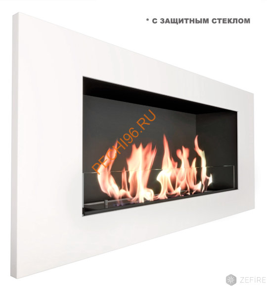 Биокамин ZeFire ELLIOT 900 с белой рамкой Биокамин ZeFire ELLIOT 900 с белой рамкой