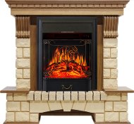Электрокамин Royal Flame Pierre Luxe дуб/шампань с очагом Majestic FX Электрокамин Royal Flame Pierre Luxe дуб/шампань с очагом Majestic FX