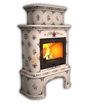 Печь-камин КимрПечь Прованс пристенный двухъярусный Руан с дровником Печь-камин КимрПечь Прованс пристенный двухъярусный Руан с дровником