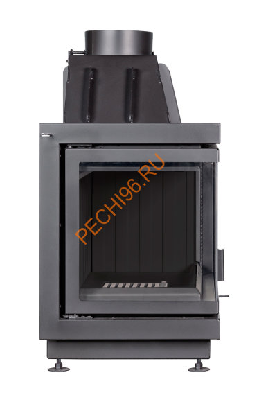 Каминная угловая топка Экокамин Альфа 700 LB/RB два стекла, черный шамот 