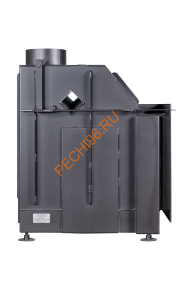 Каминная угловая топка Экокамин Альфа 700 LB/RB два стекла, черный шамот 