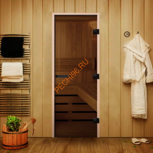 Дверь стеклянная Арта Статус 60G Бронза, ольха, черная