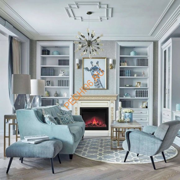 Электрокамин RealFlame Ekaterina 26 WT с очагом MoonBlaze Lux BL