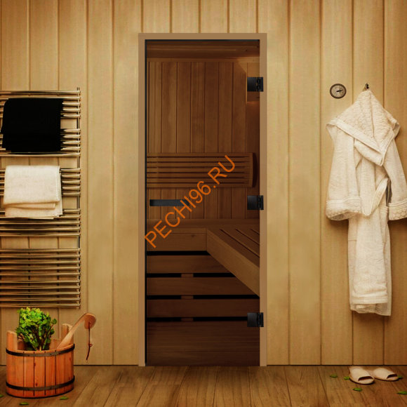 Дверь стеклянная Арта Статус ГКР Бронза MATELUX черная фурнитура, термоольха Дверь стеклянная Арта Статус ГКР Бронза MATELUX черная фурнитура, термоольха