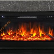 Электрокамин Royal Flame Lindos Stone Touch SFT с очагом Vision 42 LOG LED, серый мрамор