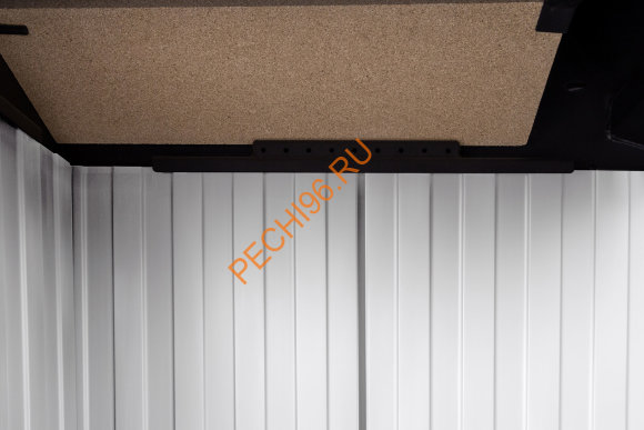 Каминная угловая топка Экокамин Альфа 800 L/R два стекла, белый шамот