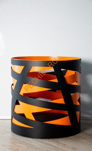 Дровница Fire&Wood Saturn, черно-оранжевая Дровница Fire&Wood Saturn, черно-оранжевая