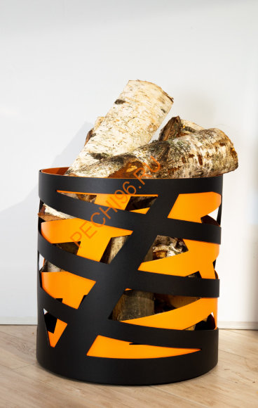 Дровница Fire&Wood Saturn, черно-оранжевая Дровница Fire&Wood Saturn, черно-оранжевая