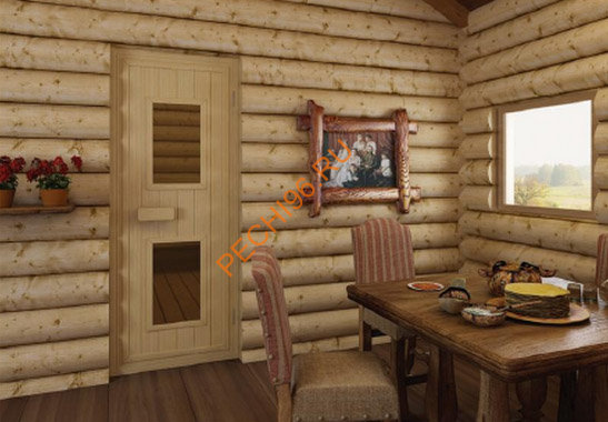 Дверьдеревянная SAUNA MARKET «Комбинация» осина Дверьдеревянная SAUNA MARKET «Комбинация» осина